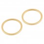 2 PCS Rear Camera Glass Lens Metal Protector Hoop Ring for iPhone 12 (Gold)