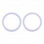 2 PCS Rear Camera Glass Lens Metal Protector Hoop Ring for iPhone 12 (Purple)