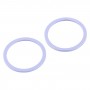 2 бр задна камера стъклени лещи Metal Protector Hoop Ring за iPhone 12 (Purple)