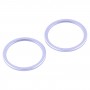 2 бр задна камера стъклени лещи Metal Protector Hoop Ring за iPhone 12 (Purple)