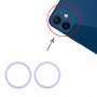 2 PCS Obiettivo fotocamera posteriore di vetro metallo Protector Hoop Ring per iPhone 12 (viola)
