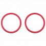 2 PCS Obiettivo fotocamera posteriore di vetro metallo Protector Hoop Ring per iPhone 12 (Red)