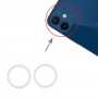 2 PCS Bakre kamera glas Lens Metal Protector Hoop Ring for iPhone 12 (vit)