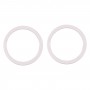2 бр задна камера стъклени лещи Metal Protector Hoop Ring за iPhone 12 (Бяла)