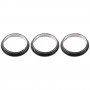 3 PCS bakre kamerans glaslins Metal Protector Hoop Ring for iPhone 12 Pro (Graphite)