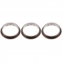 3 PCS-hintere Kamera-Glasobjektiv Metallschutz Hoop-Ring für iPhone 12 Pro (Gold)