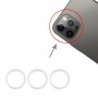 3 PCS trasera del objetivo de la cámara de cristal Metal Protector anillo del aro para el iPhone 12 Pro (plata)
