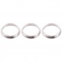 3 PCS задна камера стъклени лещи Metal Protector Hoop Ring за iPhone 12 Pro (Silver)
