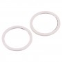 2 PCS verre caméra arrière objectif métal protecteur Hoop Ring pour iPhone 12 Mini (Blanc)