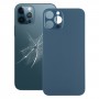 Лесна подмяна Big Камера Hole Battery Back Cover за iPhone 12 Pro Max (син)