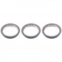 3 PCS bakre kamerans glaslins Metal Protector Hoop Ring for iPhone 12 Pro Max (Graphite)