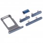 Tarjeta SIM + Teclas de bandejas laterales para iPhone 12 Pro Max (azul)
