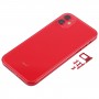 Zurück Gehäusedeckel mit Aussehen Imitation von iPhone 12 für iPhone XR (rot)
