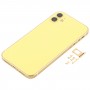 Back Housing Cover with Appearance Imitation of iPhone 12 for iPhone XR(Yellow)