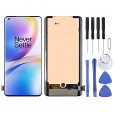 AMOLED Material LCD Screen and Digitizer Full Assembly for OnePlus 8 Pro(Black)