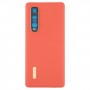 Original Leather Material Battery Back Cover for OPPO Find X2 Pro CPH2025 PDEM30(Orange)