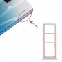 SIM vassoio di carta + vassoio di carta di SIM + Micro vassoio di carta di deviazione standard per OPPO A32 PDVM00 (blu)