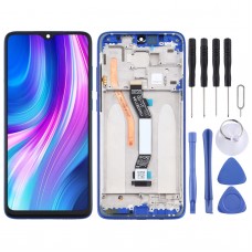 LCD Screen and Digitizer Full Assembly with Frame (Double SIM Card Version) for Xiaomi Redmi Note 8 Pro (Blue)