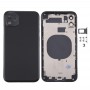 Back Housing Cover with SIM Card Tray & Side keys & Camera Lens for iPhone 11(Black)