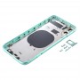 Bakstycke med SIM-kort fack & Sidoknappar och kameralinsen för iPhone 11 (Grön)
