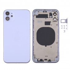 Задня кришка Корпуси з SIM-карта лотком і бічними клавішами і об'єктивом камери для iPhone 11 (фіолетовий)
