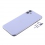 უკან საბინაო საფარის SIM Card Tray და გვერდითი ღილაკები და კამერა ობიექტივი for iPhone 11 (Purple)