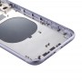 უკან საბინაო საფარის SIM Card Tray და გვერდითი ღილაკები და კამერა ობიექტივი for iPhone 11 (Purple)