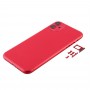 უკან საბინაო საფარის SIM Card Tray და გვერდითი ღილაკები და კამერა ობიექტივი for iPhone 11 (წითელი)
