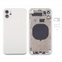 Bakstycke med SIM-kort fack & Sidoknappar och kameralinsen för iPhone 11 (vit)