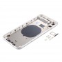 Back Housing Cover with SIM Card Tray & Side keys & Camera Lens for iPhone 11(White)