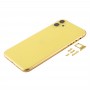 Bakstycke med SIM-kort fack & Sidoknappar och kameralinsen för iPhone 11 (gul)