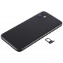 Akkumulátor Back fedélszerelés (oldalsó gombok és Power gomb + Hangerő gomb Flex Cable & Wireless Charging Module & Motor & Töltés Port & Hangszóró & Card Tray & kamera lencsevédő) iPhone 11 (fekete)