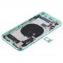 Batteri Back Cover Assembly (med sido Keys & Strömbrytare + Volymknapp Flex Cable & Wireless laddningsmodulen & Motor & laddningsport & Högtalare & kort fack och linsskyddet) för iPhone 11 (Grön)