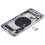 Battery Back Cover Assembly (with Side Keys & Power Button + Volume Button Flex Cable & Wireless Charging Module & Motor & Charging Port & Loud Speaker & Card Tray & Camera Lens Cover) for iPhone 11(Purple)