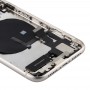 电池后盖组件（与侧键和电源键+音量键柔性电缆和无线充电模块及电机和充电接口和扬声器大声与卡片盘和相机镜头盖）的iPhone 11（白色）