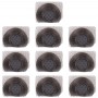 10 PCS 10 PCS מיקרופון / פנס מכסים נגד אבק Mesh עבור iPhone 11 Pro מקס / 11 Pro / 11 (שחור)