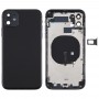 Batteria Cover posteriore (con chiavi e carta di lato del vassoio & Power + Volume Flex Cable & Wireless Charging Module) per iPhone 11 (nero)