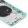 Аккумулятор Задняя крышка (с боковыми клавишами и карты лоток & Power + Volume Flex Cable & Wireless зарядный модуль) для iPhone 11 (зеленый)