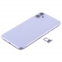 Battery Back Cover (with Side Keys & Card Tray & Power + Volume Flex Cable & Wireless Charging Module) for iPhone 11(Purple)
