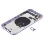 Battery Back Cover (z bocznymi Klucze i karty Tray & Power + Volume Flex Cable & Wireless Charging Module) dla iPhone 11 (fioletowy)