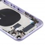 Batteri bakstycket (med sido Keys & kort fack och ström + Volume Flex Cable & Wireless Laddnings Module) för iPhone 11 (lila)