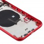 Batería cubierta trasera (con teclas laterales y la bandeja de tarjeta & Power + Volumen Flex Cable & Wireless módulo de carga) para el iPhone 11 (rojo)