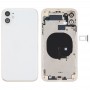 Akku Rückseite (mit Seitentasten & Karten-Behälter & Power + Volumen-Flexkabel & Wireless Charging Module) für iPhone 11 (weiß)