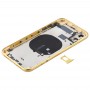 Battery Back Cover (with Side Keys & Card Tray & Power + Volume Flex Cable & Wireless Charging Module) for iPhone 11(Yellow)