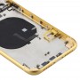 Batería cubierta trasera (con llaves y tarjeta lateral de la bandeja y alimentación + Volumen Flex Cable & Wireless módulo de carga) para el iPhone 11 (amarillo)
