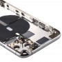Batería cubierta trasera (con teclas laterales y la bandeja de tarjeta & Power + Volumen Flex Cable & Wireless módulo de carga) para el iPhone Pro 11 (Negro)