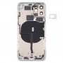 Batteri bakstycket (med sido Keys & kort fack och ström + Volume Flex Cable & Wireless Laddnings Module) för iPhone 11 Pro (Silver)
