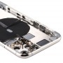 Batería cubierta trasera (con teclas laterales y la bandeja de tarjeta & Power + Volumen Flex Cable & Wireless módulo de carga) para el iPhone 11 Pro (plata)