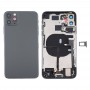 Battery Back Cover Assembly (with Side Keys & Power Button + Volume Button Flex Cable & Wireless Charging Module & Motor & Charging Port & Loud Speaker & Card Tray & Camera Lens Cover) for iPhone 11 Pro(Grey)