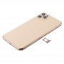 Battery Back Cover Assembly (with Side Keys & Power Button + Volume Button Flex Cable & Wireless Charging Module & Motor & Charging Port & Loud Speaker & Card Tray & Camera Lens Cover) for iPhone 11 Pro(Gold)